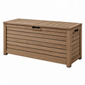 Garten-Aufbewahrungsbox 120 x 50 x 60 cm Holz Braun mit Deckel