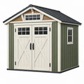 Gartenhaus 200 x 150 x 200 cm Holz Grün Creme - Geräteschuppen im Landhausstil