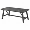 Esstisch 180 x 90 x 75 cm mit Marmoroptik Tischplatte und Stahlgestell Schwarz